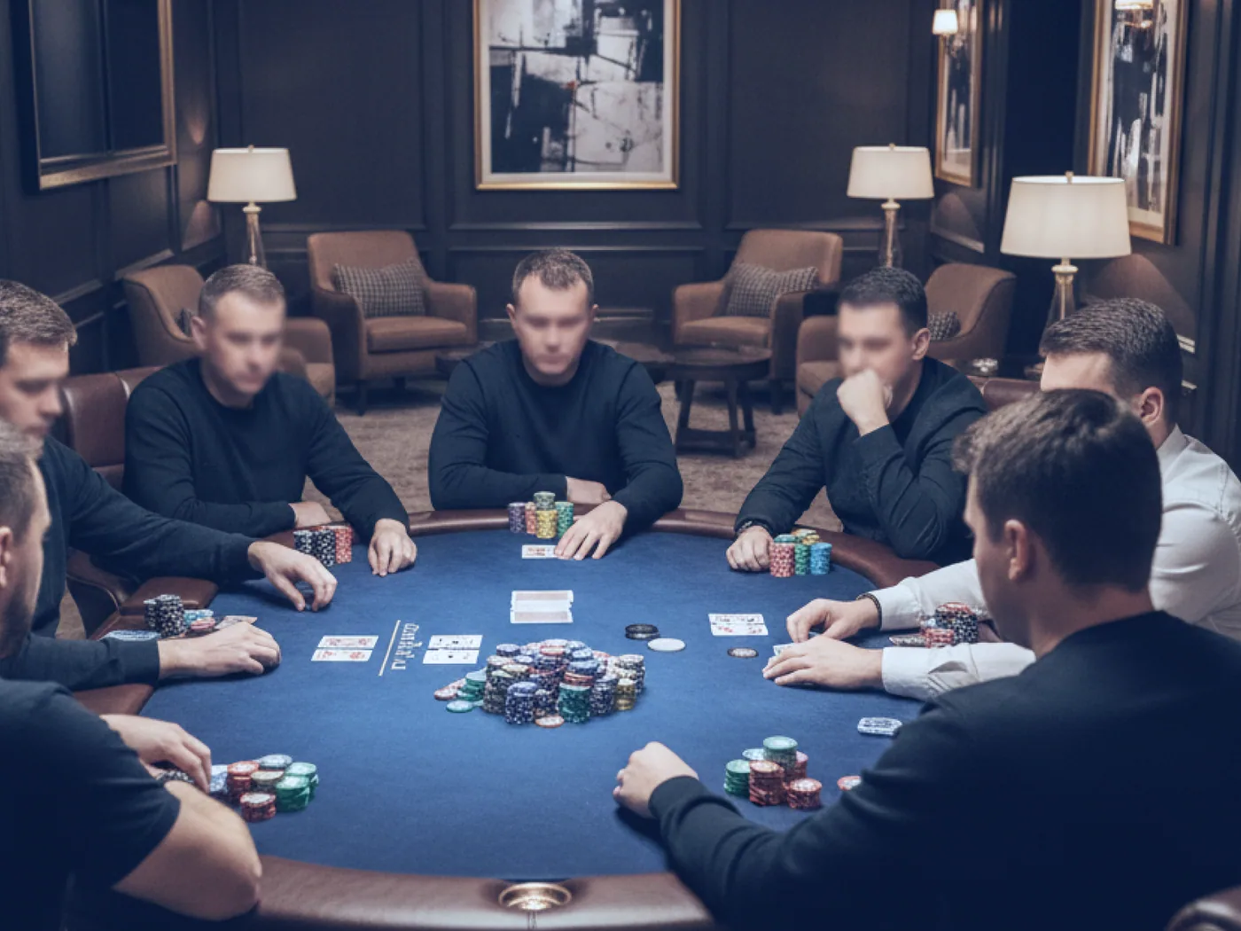 A hand of five hundred dealt at one of the middle tables at Southern Quay